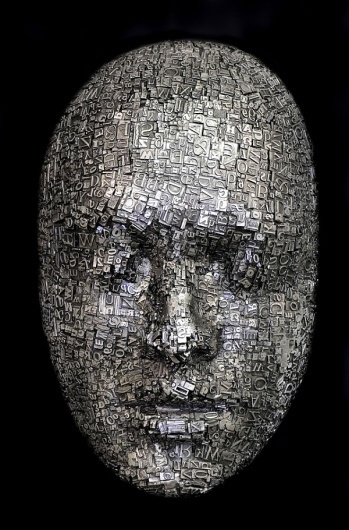 Sculptures Made from Moveable Type by Dale Dunning | 123 Inspiration #dunning #dale #sculptures #moveable #type
