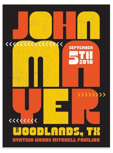 All sizes | John Mayer Poster Houston | Flickr - Photo Sharing! #type #design #graphic #poster