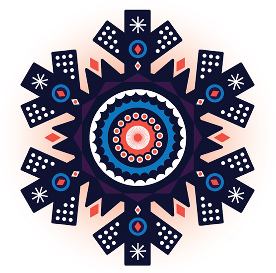 Onesidezero Illustration : Artwork by Brett Wilkinson #onesidezero #snowflake #brett #wilkinson