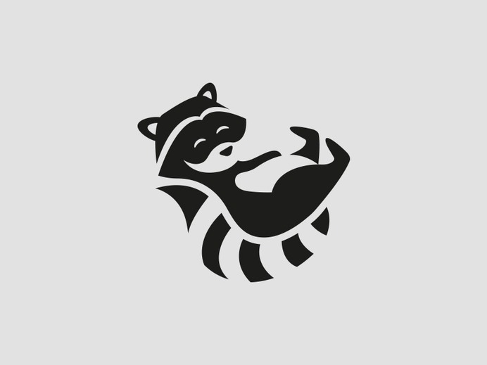 Raccoon Character Logo design graphic illustration branding logo vector animal character design character raccoon
