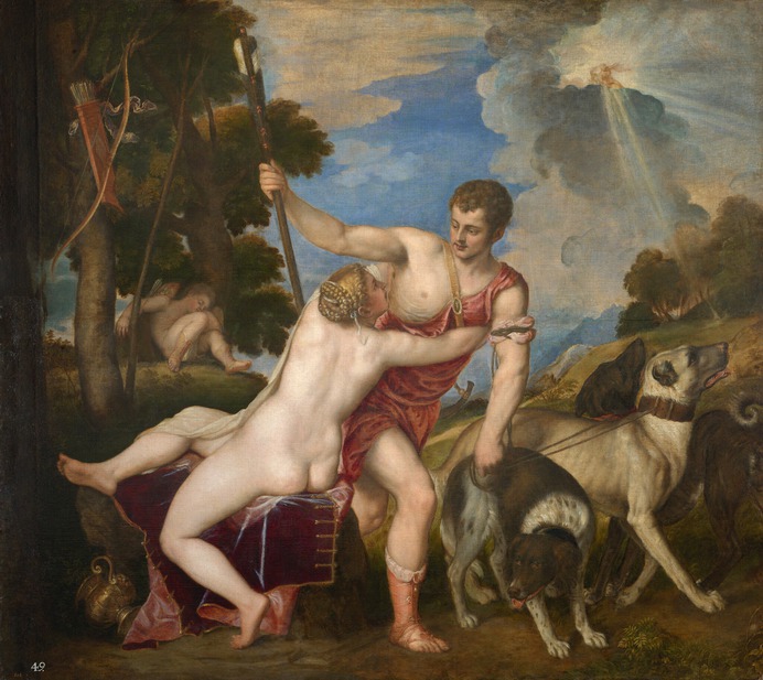 Titian's "Venus and Adonis," about 1553–1554