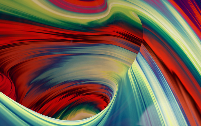 Works by Christian Zander / Title: Apollinaire :: And my life slowly poisons itself for your eyes - but does it float #swirl #colours #illustration #spectrum #surreal