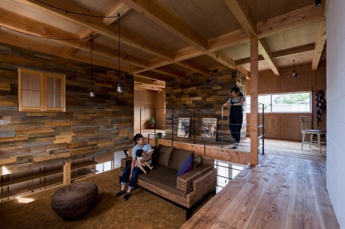 New house designed to look like a renovated warehouse