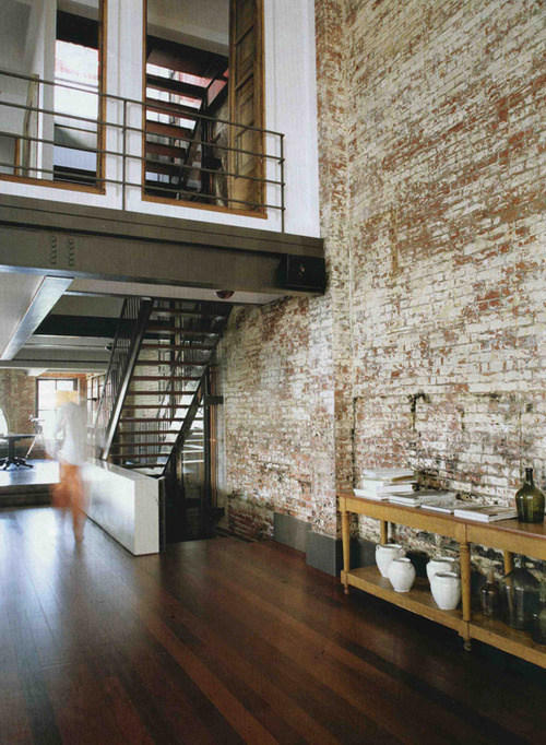 fruittt etc #brick #timber #floor #wall #mezzanine