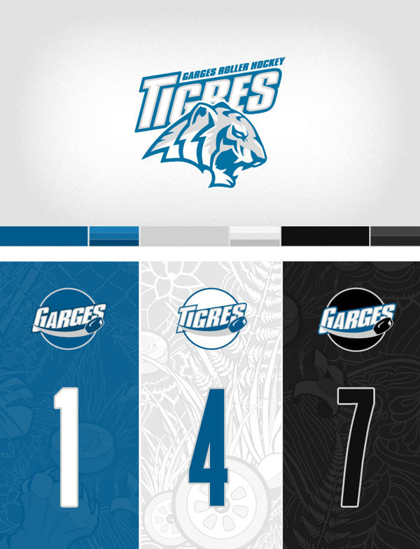 Tigres de garges roller hockey team #charte #branding #graphic #logo #chart