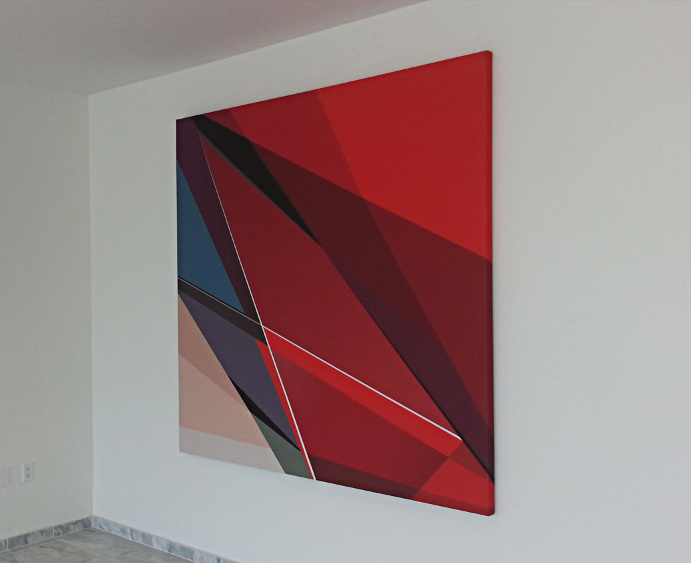 Lost Highway 6'x6' #los angeles art #geometry #geometric #lobby art