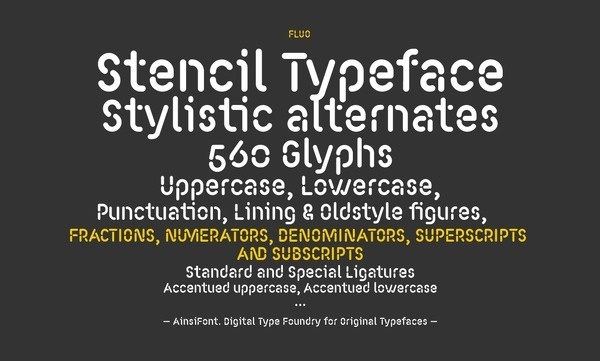 Fluo — Font — AinsiFont — Digital Foundry #ainsifont #typeface