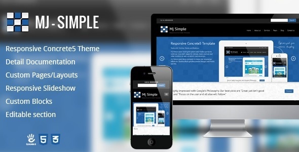 Responsive Concrete Theme #gallery #business #portfolio #theme #corporate #blue