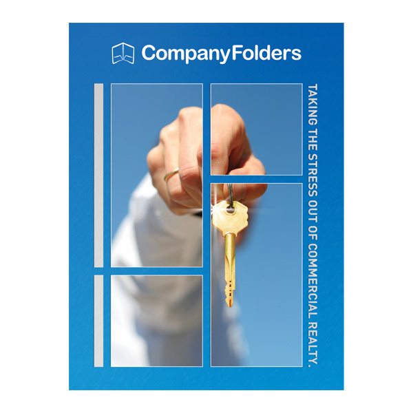 Key in Hand Commercial Real Estate Folder Template #illustrator #free #design #best #key #template #blue #ai #folder
