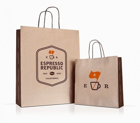 Espresso Republic identity by Salih Kucukaga » Retail Design Blog #bag #branding