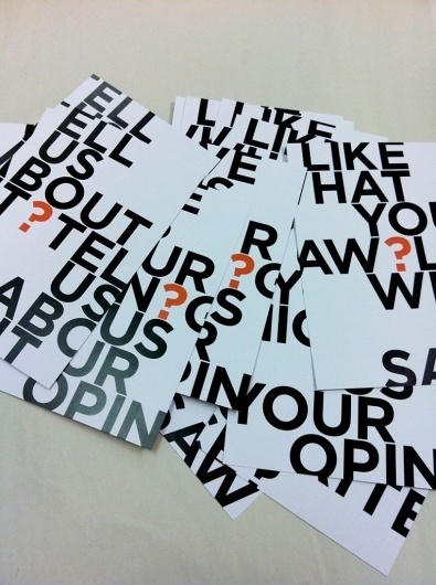New work: Gallery comment cards | Fives & Zeros #gallery #gotham #print #cards #typography