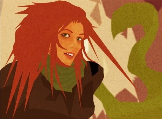 All sizes | Journalist | Flickr - Photo Sharing! #woman #retro #snow #illustration #lady #winter