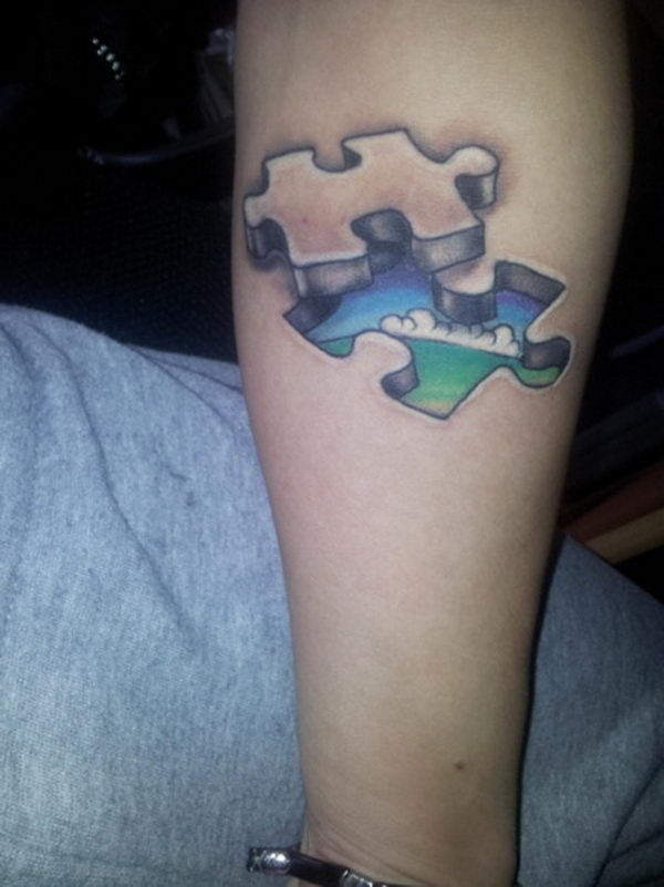 40+ Cool Puzzle Piece Tattoo Design Ideas #tattoo #puzzle #piece