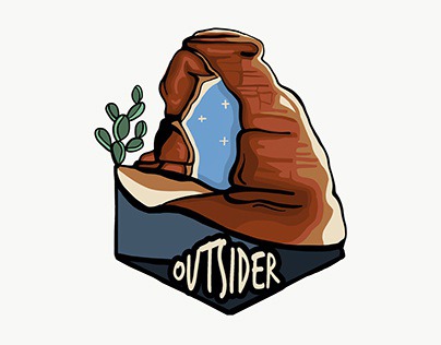 Outsider Sticker - Kory Miller #sticker #logo #desert #outdoors #korymiller