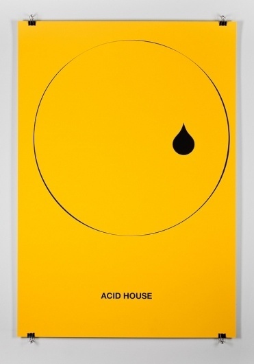 Music Genre Posters – Graphic Design inspiration on MONOmoda #genre #house #yellow #acid #posters #music
