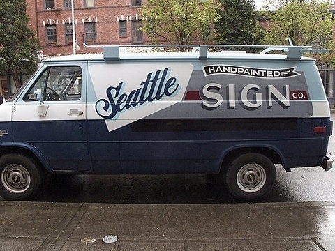 FFFFOUND! | Sean Barton's van on the street on Flickr - Photo Sharing! #van #car #typography