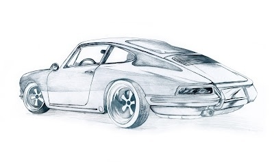 Lítill Blóm #sexy #illustration #drawn #minimal #bleistift #porsche #hand