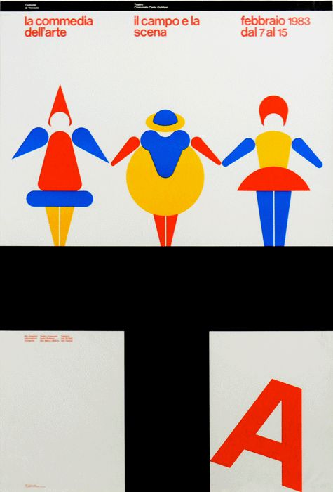Venice Commercial Typography. Vintage Poster Graphic design by Giulio Cittato (1936-1986), Studio Signo .
