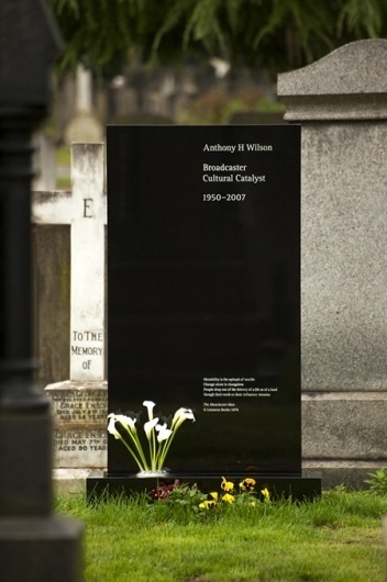 FormFiftyFive – Design inspiration from around the world » Blog Archive » Designer headstones #headstone #saville #tony #wilson #grave #kelly #peter #ben