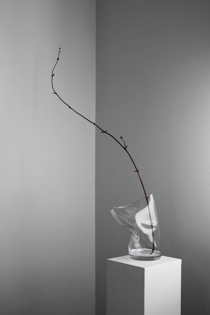 Michelle thirty birthday present to Claes, one of fifty unique glass vases from the series Irregular vases from Acne Studios.
