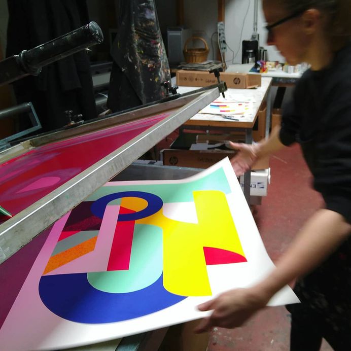 Yeah well you know we're kinda into printing things.. BIG! #screenprinting #printisnotdead #printspotters #printmaking #printedmatter #printmakers #silkscreen #gezeever #zeefdruk