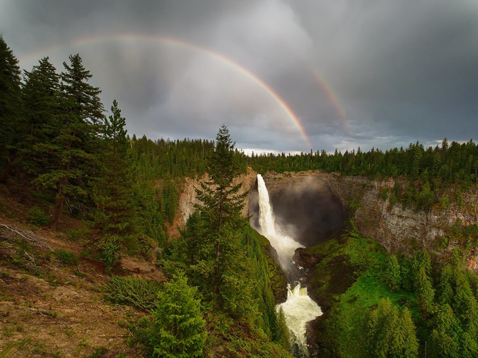 Helmcken Falls with Rainbow, Wells Gray Park, BC
