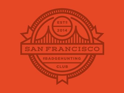 Love the two-tone .... San Francisco Badge by Allan Peters