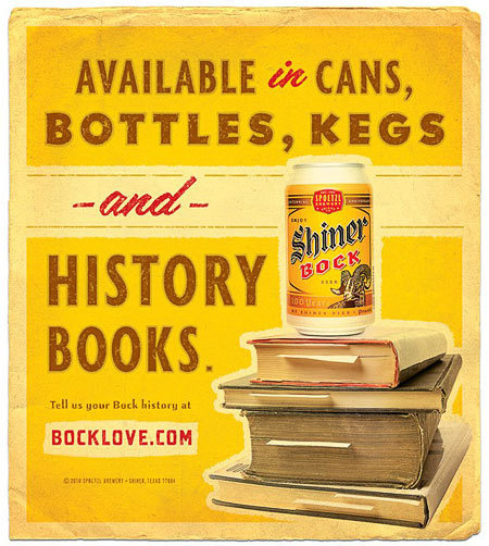 Shiner Bock Love Ad #beer #advertising
