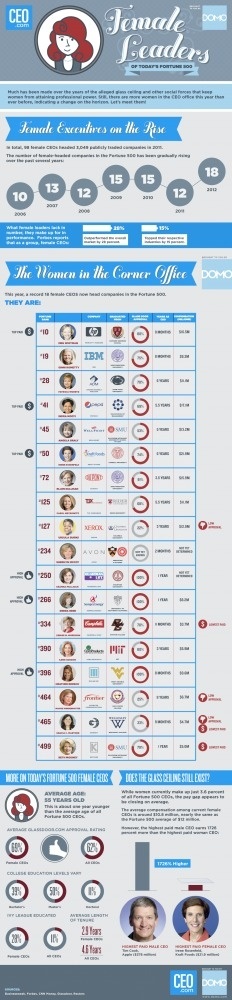 Infographic: Female Leaders Of The Fortune 500 | CEO.com #female #infographic #ceo #business