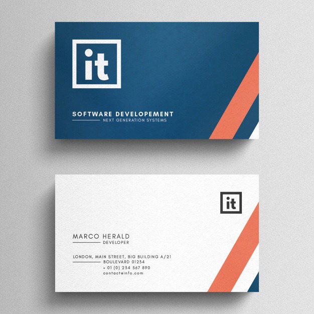 Modern business card template Premium Psd. See more inspiration related to Logo, Business card, Business, Abstract, Card, Template, Geometric, Office, Visiting card, Shapes, Presentation, Colorful, Stationery, Elegant, Corporate, Company, Abstract logo, Modern, Corporate identity, Branding, Visit card, Geometric shapes, Identity, Brand, Identity card, Business logo, Company logo, Logo template, Abstract shapes, Elegant logo, Brand identity, Visit and Visiting on Freepik.