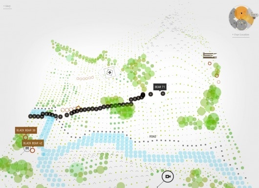 Review of @jeremymendes and Leanne Allison's #creativeapplications #infographics #map #nature #bears