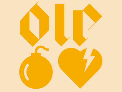 #design #graphicdesign #type #typography #bomb #heart #flash #fast #love #spain