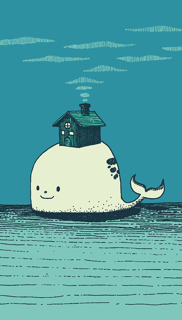 GYKS on Behance #house #whale #dream #illustration #colors #art #sia #drawing