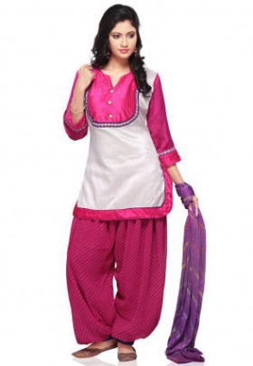 White Traditional Punjabi Suit Design Photos