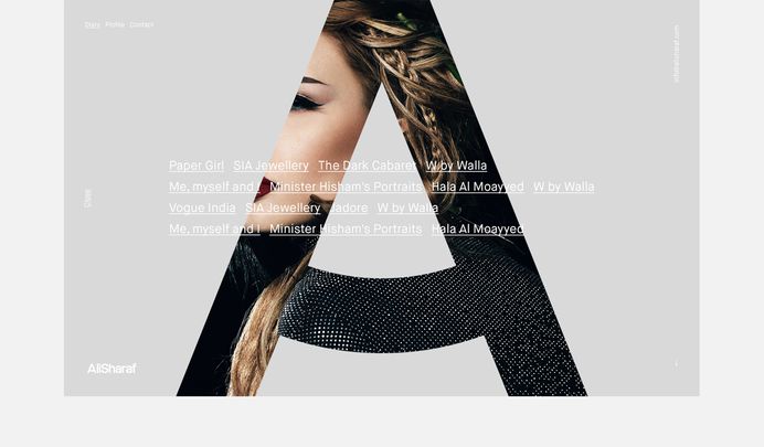 Ali Sharaf - Website on Behance