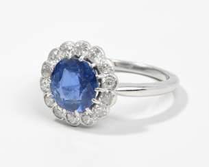 Saphir-Diamant-Ring