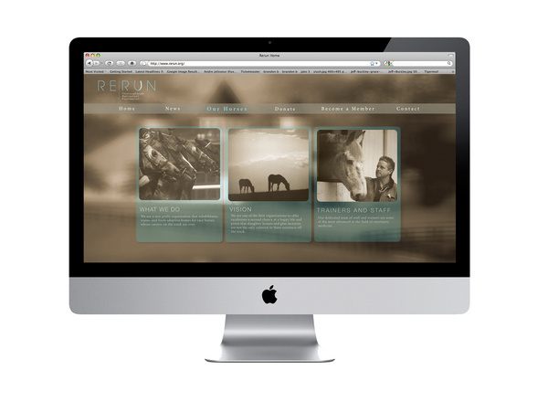 ReRun Thoroughbred Retirement Foundation Website by Christina Cagle #website #design #web