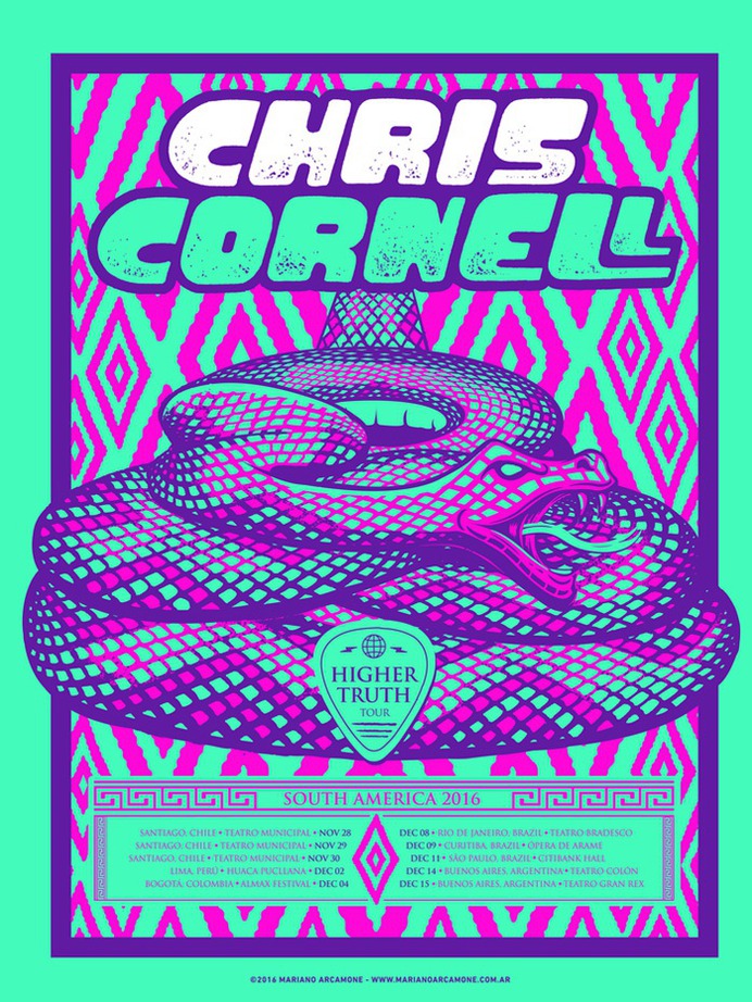 Chris Cornell- South American Tour Poster