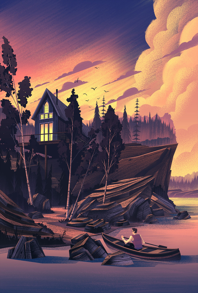 2014 · The Cabin #illustration #landscape