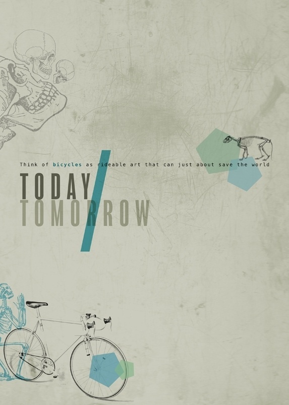 Two Wheel Dreams #bikes #fixie #cycling #design #posters #art #twowheels #graphics