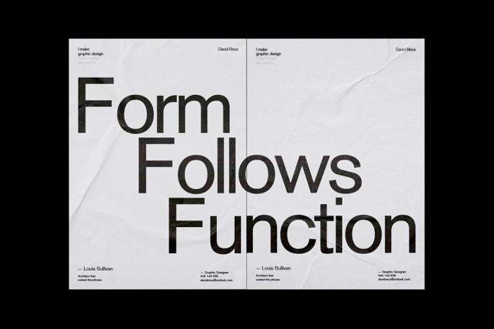 David Reca / I make graphic design. I don't make decoration. / Poster / 2016
