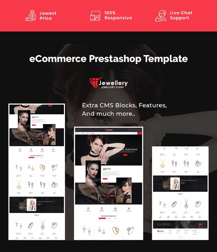 #Jewelry - #Imitation #Art Store - #Prestashop #Responsive #Theme | #TemplateTrip #eCommerce #Website #Template