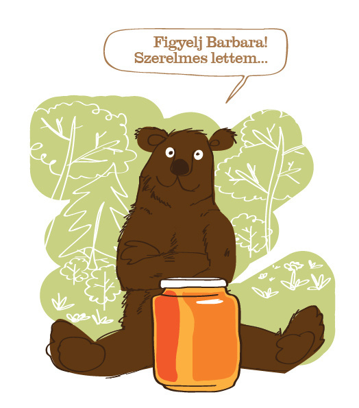 Kategxc3xb3rixc3xa1k / Categories #honey #animal #bear #orange #brown #children #handwrite #tale #spechbubble #geen #character