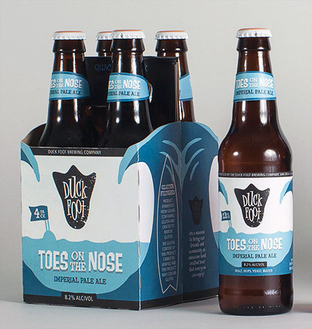 Duck Foot Bottles #packaging #beer #label #bottle