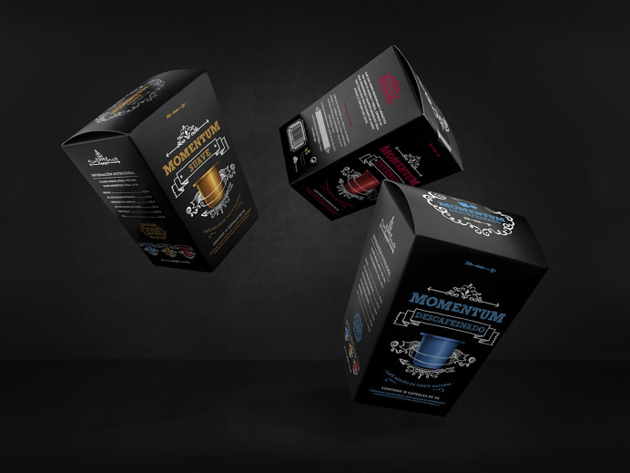 Momentum. By Grantipo. #packaging #design #black #brand