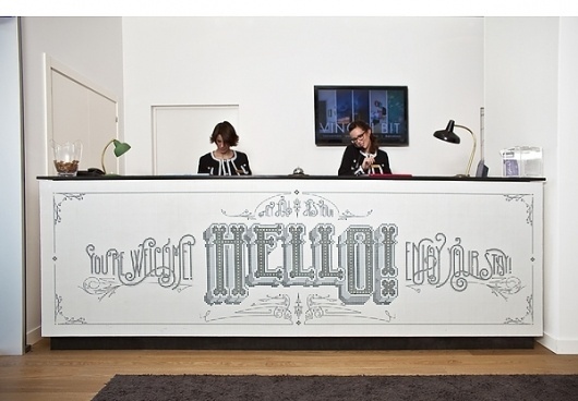VINCCI BIT HOTEL on the Behance Network #marta #lettering #cerda #mosaic #hotel