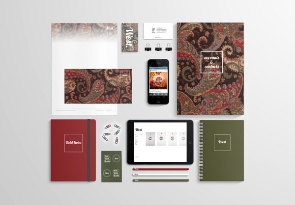 West Clothing #clothing #stationary #design #graphic #type