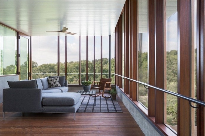 Balcones House is Like a Glass Pavilion Rising from a Solid Concrete Base 10