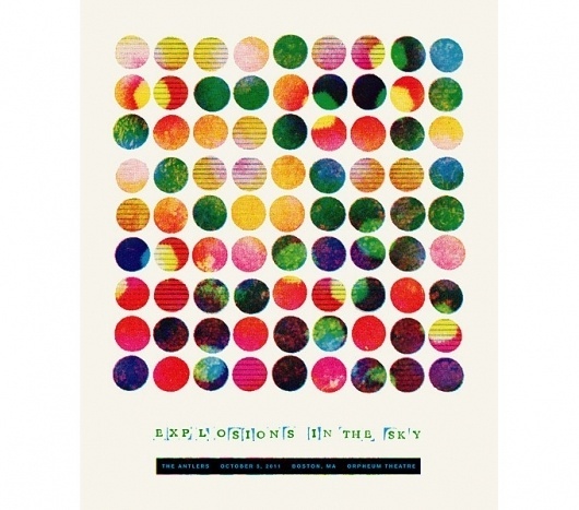 Explosions in the Sky - SCOTT CAMPBELL #screenprint #geometric #scottcampbell #poster #cmyk