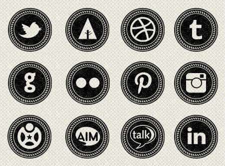 Original image for Social Media Icons/Badges for Personal Site - A snap from 5eleven - Forrst #icon #media #pictogram #social